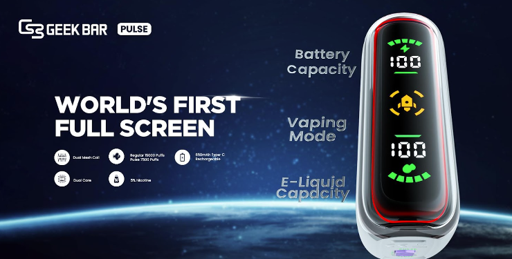 GEEKVAPE推出全球首款全屏一次性电子烟设备可抽15000口